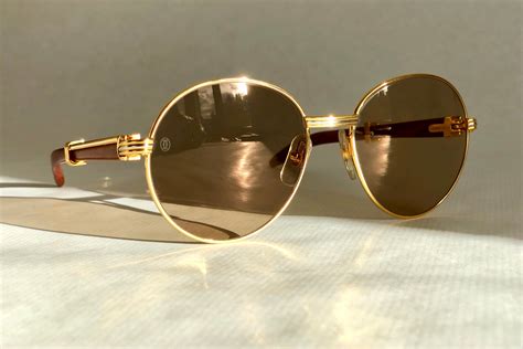 Cartier Bagatelle 22k Gold Vintage Sunglasses – .